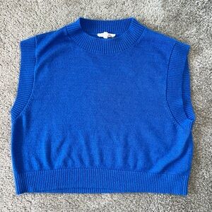 Blue Sleeveless Women's Sweater